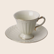 Filiżanka do herbaty porcelanowa 200 ml ze spodkiem CLARA GOLD  1