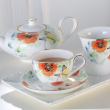 Filiżanka do herbaty porcelanowa ze spodkiem 250 ml FLOWERS 4
