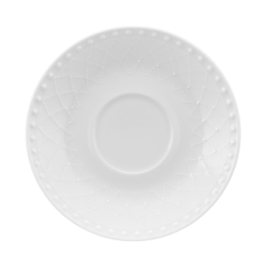 Spodek pod filiżankę 15 cm porcelanowy ROMA white