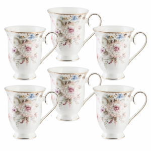 Zestaw kubków porcelanowych 340 ml 6 sztuk ISABELLE