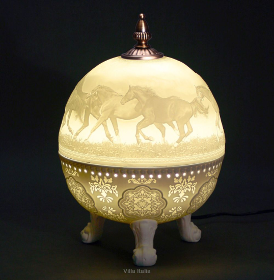 Lampa porcelanowa wys, 28 cm