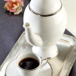 Filiżanka do herbaty lub kawy porcelanowa 220 ml ze spodkiem OPERA PLATIN  3