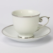 Filiżanka do herbaty lub kawy porcelanowa 220 ml ze spodkiem OPERA PLATIN  1