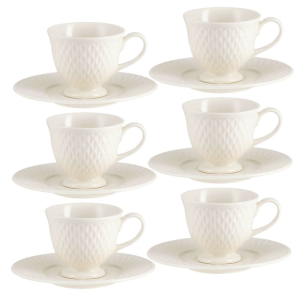 Komplet filiżanek do espresso 90 ml 6 sztuk ECLAT