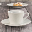 Filiżanka do kawy lub herbaty porcelanowa ze spodkiem 200 ml AURA  8