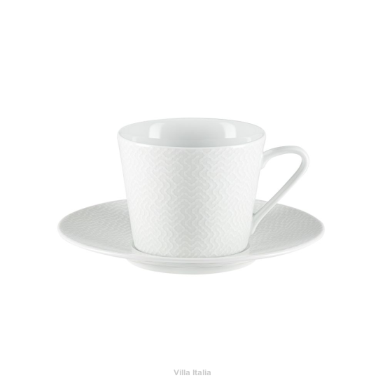Filiżanka do kawy lub herbaty porcelanowa ze spodkiem 200 ml AURA 