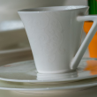 Filiżanka do herbaty porcelanowa 200 ml ze spodkiem MUREN white 1