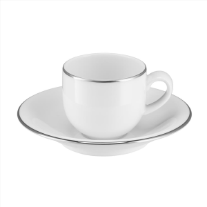 Filiżanka do espresso 100 ml porcelanowa ze spodkiem PLUS PLATIN