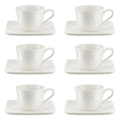 Komplet filiżanek porcelanowych 180 ml 6 sztuk MARIETTA