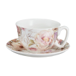 Spodek pod filiżankę do herbaty 15 cm porcelanowy PEONY 1