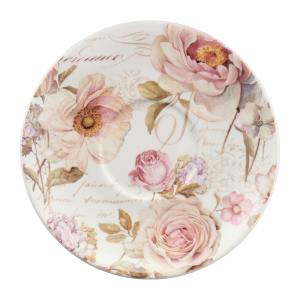 Spodek pod filiżankę do herbaty 15 cm porcelanowy PEONY