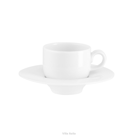 Filiżanka do espresso porcelanowa 100 ml ze spodkiem PLUS biały