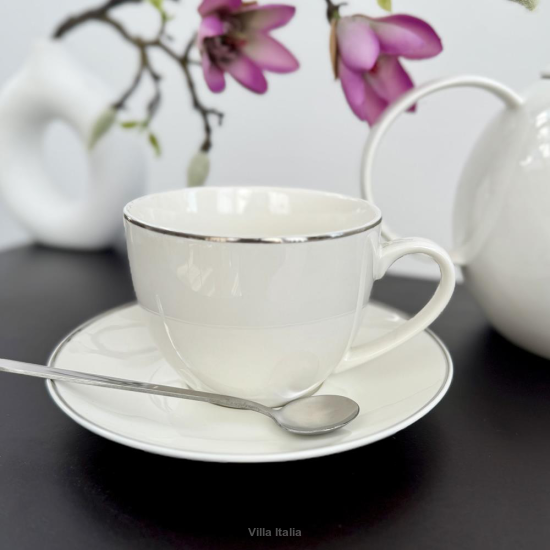 Filiżanka porcelanowa 250ml z łyżeczką UNICO 118