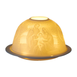 Lampion porcelanowy na tealight 8 cm ŚWIĘTA RODZINA