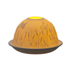 Lampion porcelanowy na tealight z wkładem LED 7,5 cm LAWENDA