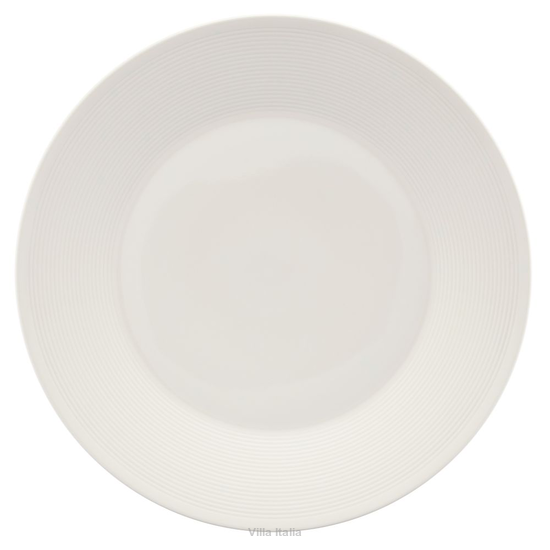 Talerz płytki 27 cm NEW YORK Talerz obiadowy z wytłaczanym wzorem prążków