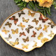 Talerz porcelanowy malowany złotem MARIPOSA 32 cm 3