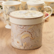 Kubek porcelanowy dekorowany na stopce 300 ml EMILY  4