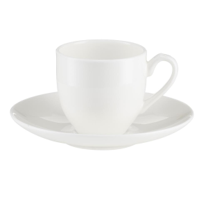 Filiżanka do espresso porcelanowa 100 ml ze spodkiem BOSTON White