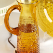 Karafka szklana Dzbanek do napojów kolorowe szkło bursztynowy 1 litr FIORINO  3