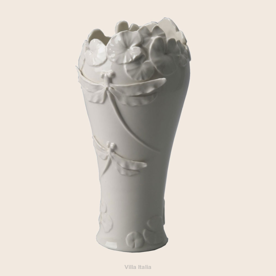 Wazon porcelanowy z ważkami wys 30 cm CLARA 