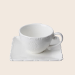 Filiżanka do herbaty porcelanowa 200 ml z kwadratowym spodkiem SUBLIME 1