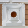 Filiżanka do herbaty porcelanowa 200 ml z kwadratowym spodkiem SUBLIME 9