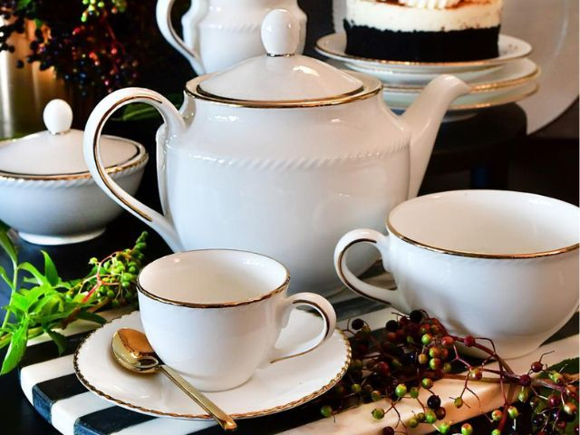 Filiżanki porcelanowe CAMILLA filiżanki porcelanowe Z DZBANKIEM